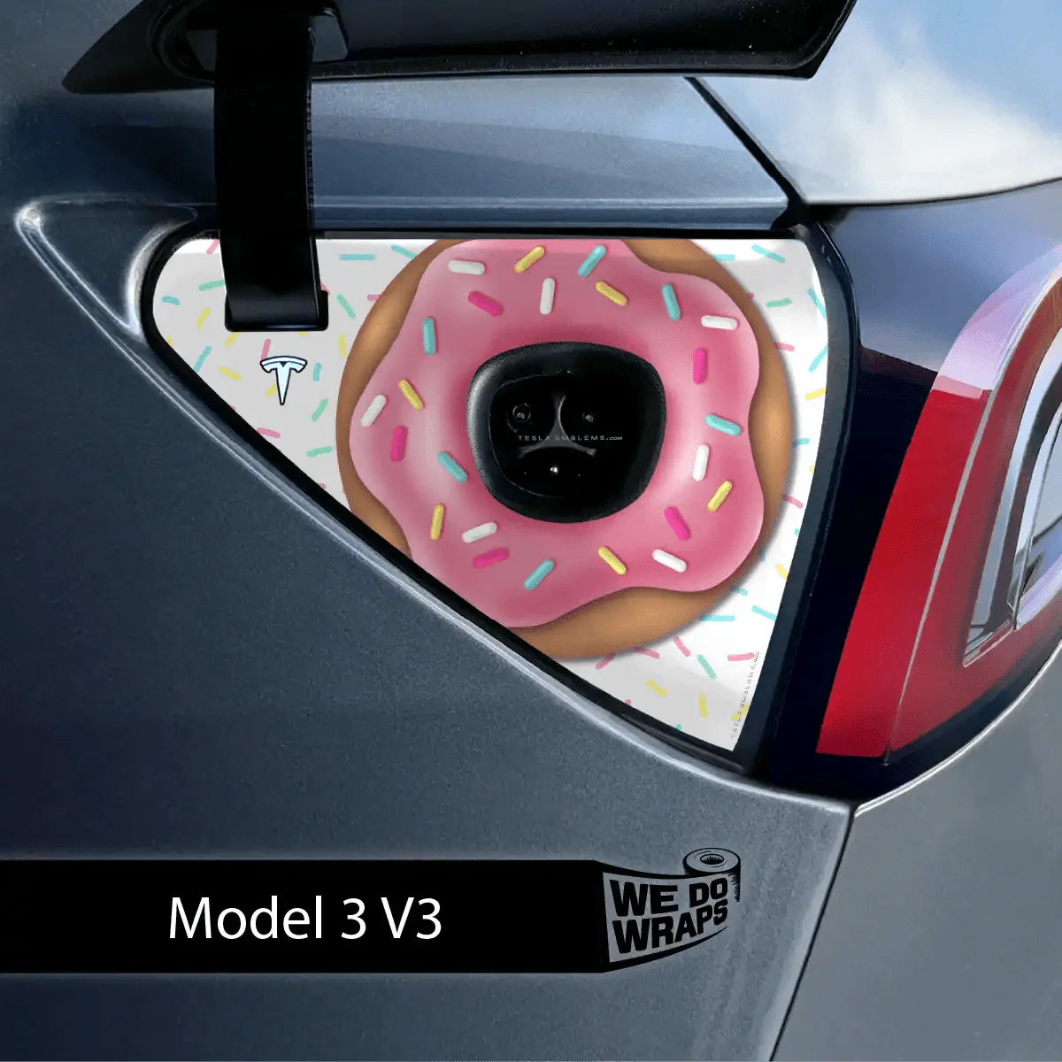 Donut Tesla Charge Port Wrap | Model 3