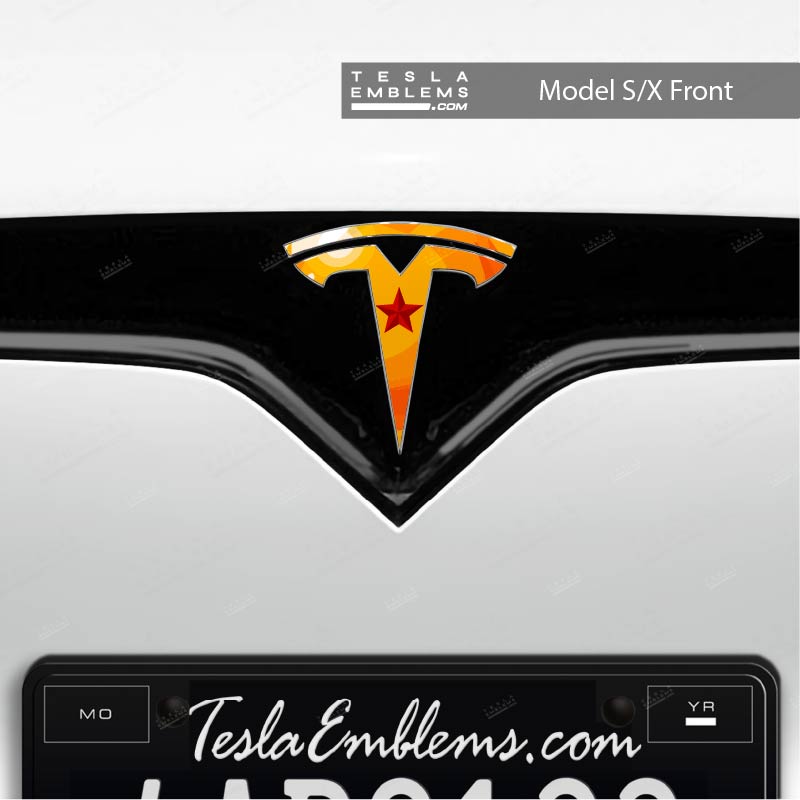 Dragon Ball Z Tesla Emblem Decals (Front + Back) | Model S