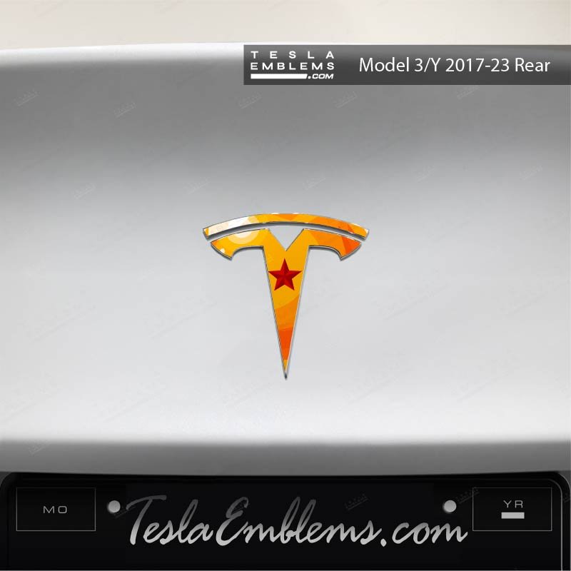 Dragon Ball Z Tesla Emblem Decals (Front + Back) | Model Y