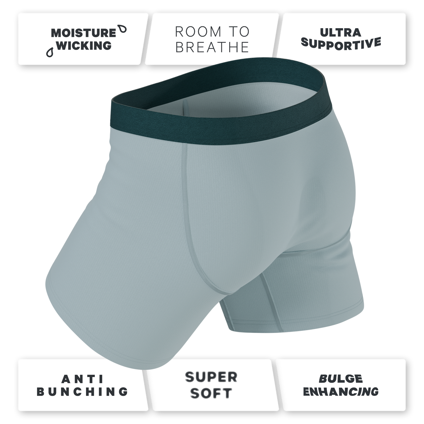 The Dry Ice | Muted Steel Blue Ball Hammock® Pouch Underwear