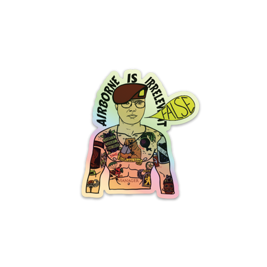 "Dwight" Airborne AF Holographic Sticker