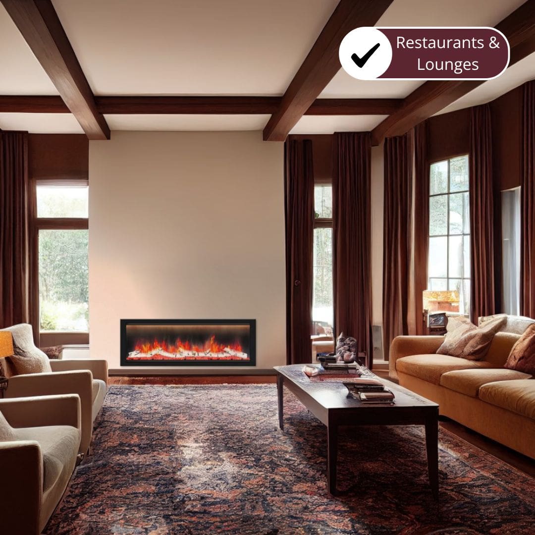 Dynasty Allegro 58-Inch to 82-Inch Flush Mount Smart Electric Fireplace