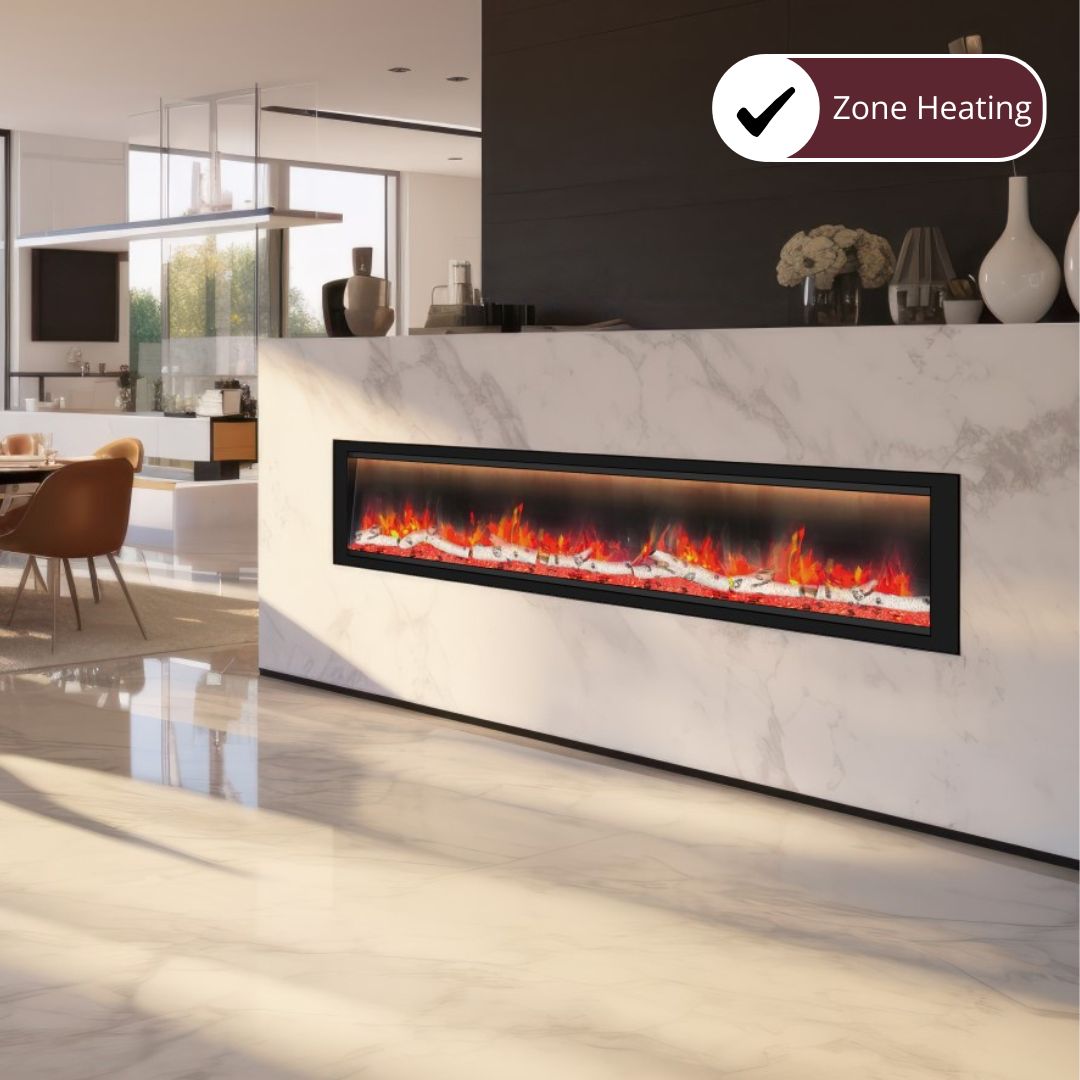 Dynasty Allegro 58-Inch to 82-Inch Flush Mount Smart Electric Fireplace