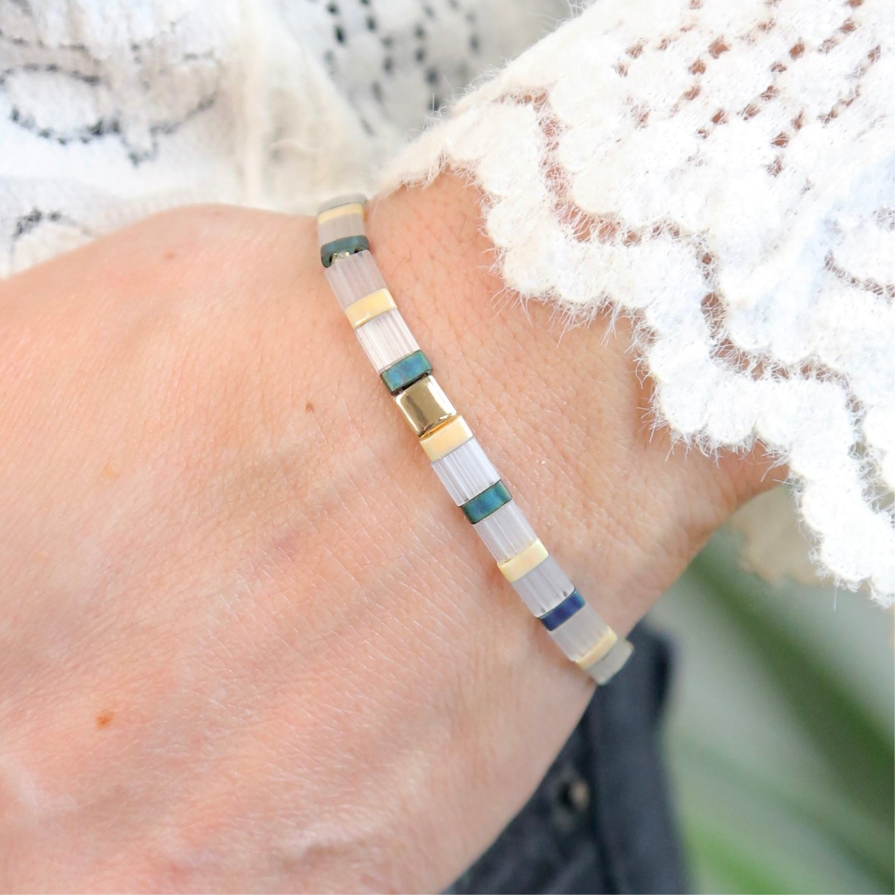 CASTAWAY - Tila Bead Bracelet - X-Large Size