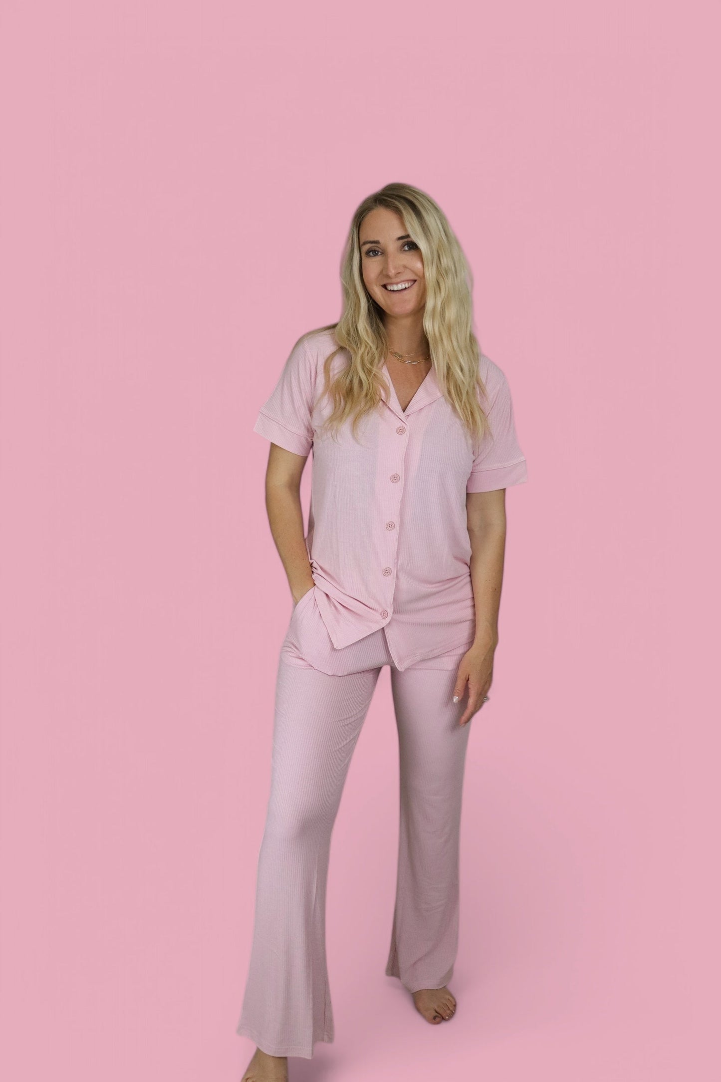 PINK ROSE RIB WOMEN'S DREAM SET