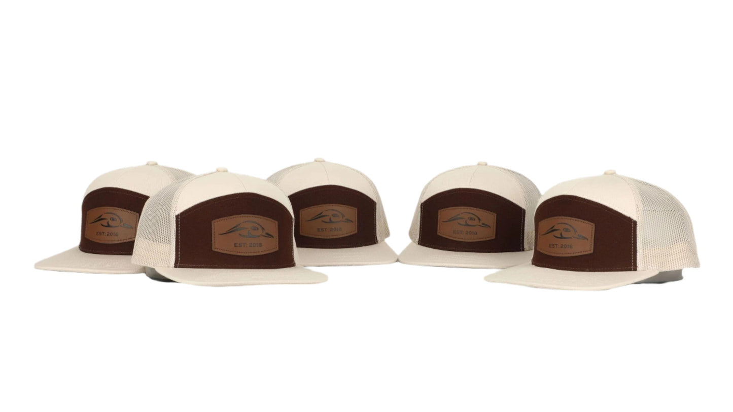 AF Waterfowl Leather Patch 7 Panel Hat