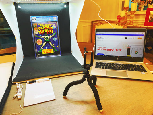 Vanity LED Photo Box Size Large (16in by 16in) for Comic Books Baseball Football Hockey Basketball Cards