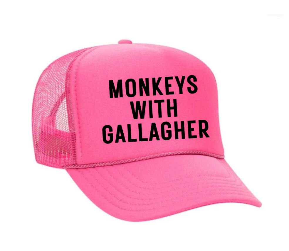 Monkeys With Gallagher Trucker Hat