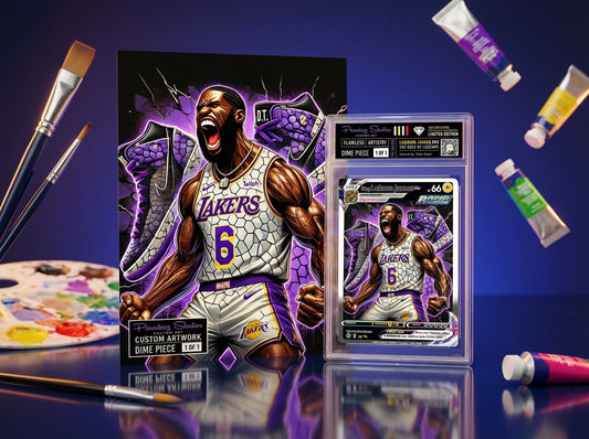 Custom One of One Fan Art Artwork Print and Slab 2.5” x 3.5” Trading Card with Custom Label (Upload Art or Tell Us what you want)