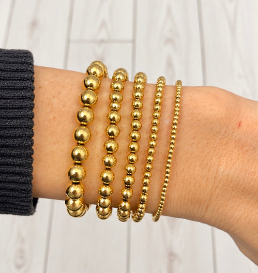 SILVER BALL BRACELETS - Stack or Individual