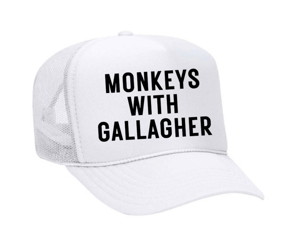 Monkeys With Gallagher Trucker Hat