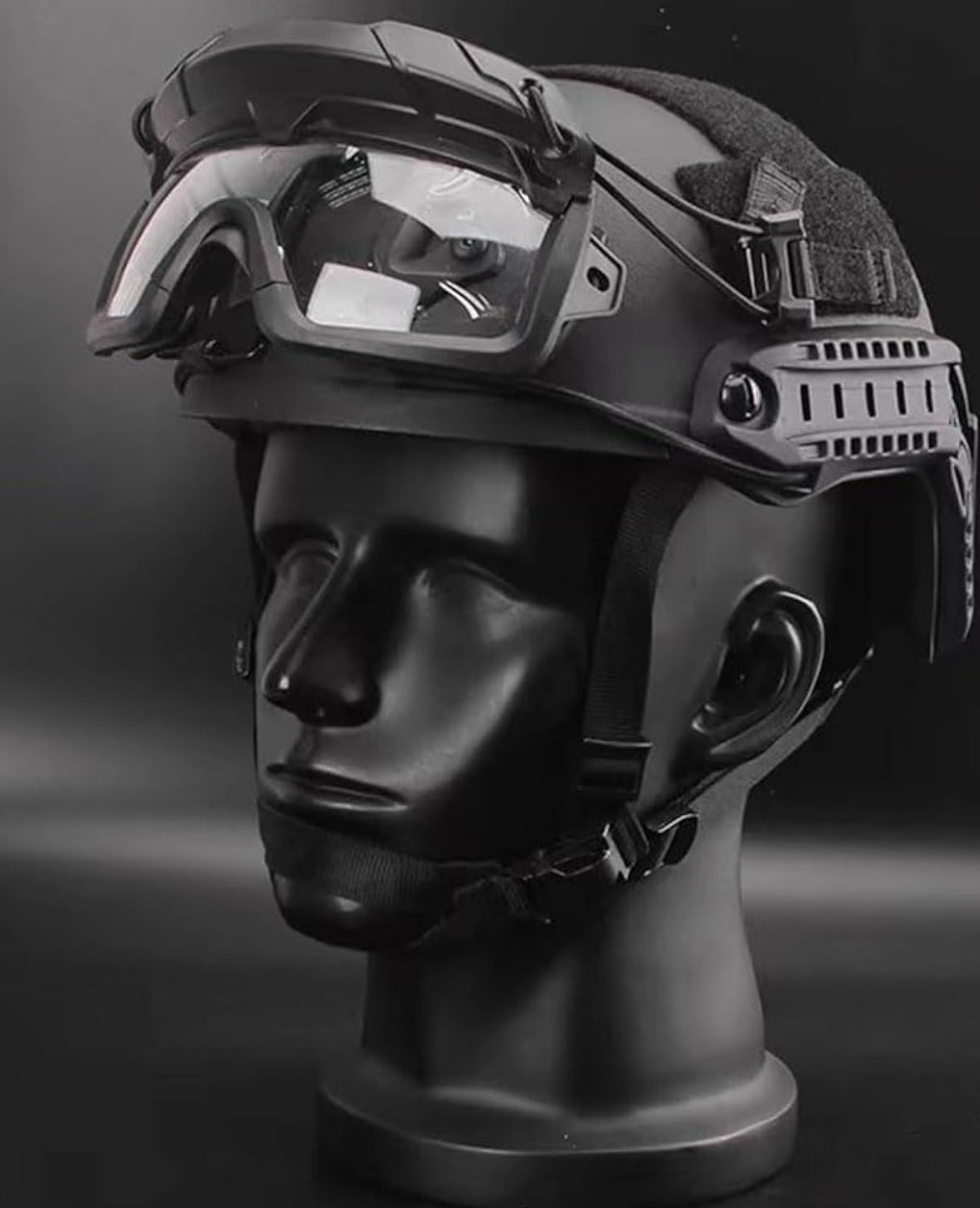Tactical Helmet Goggles with Arc Rail Attachments