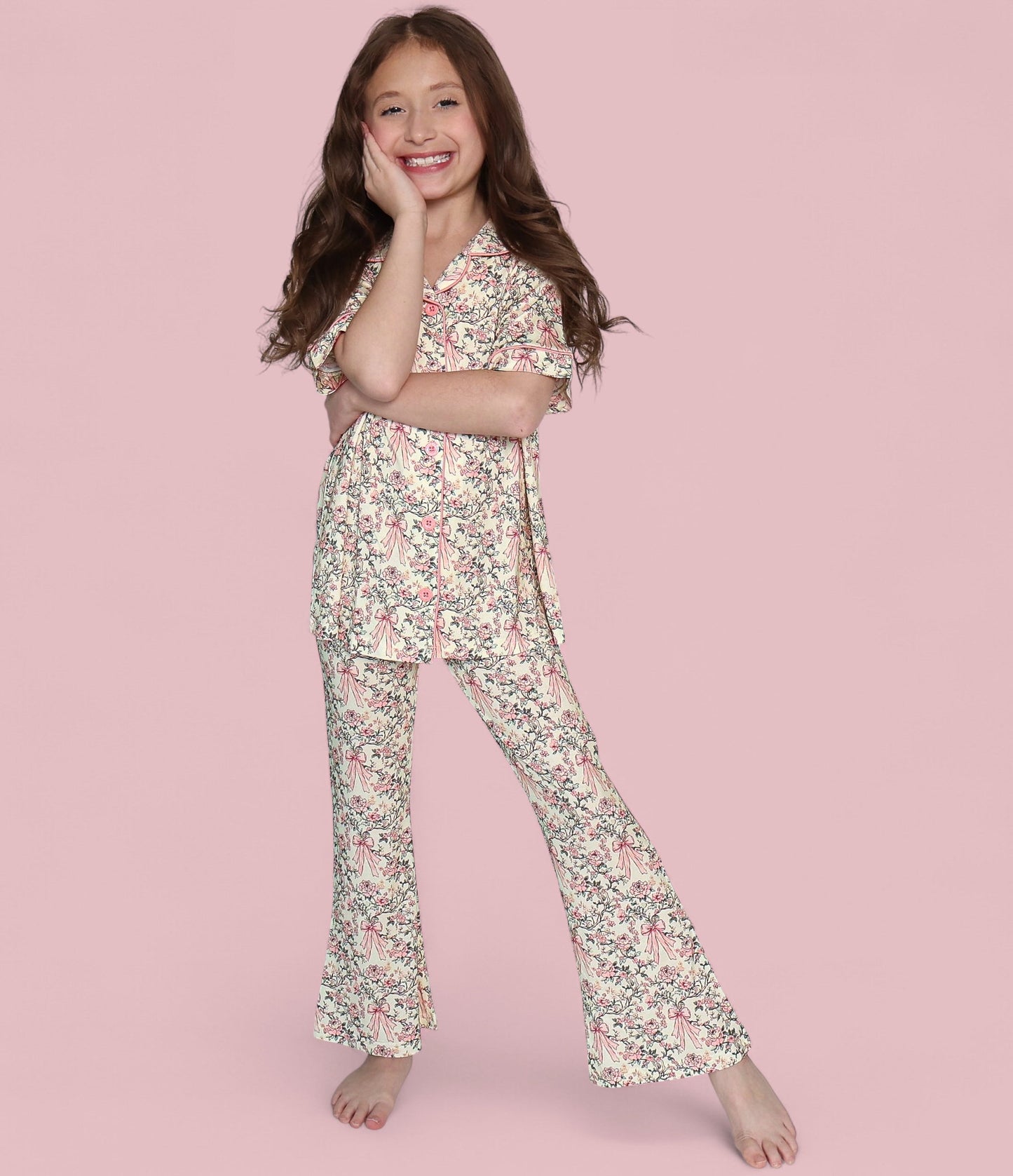 VICTORIAN BLOOM DREAM GIRL'S FLARE SET