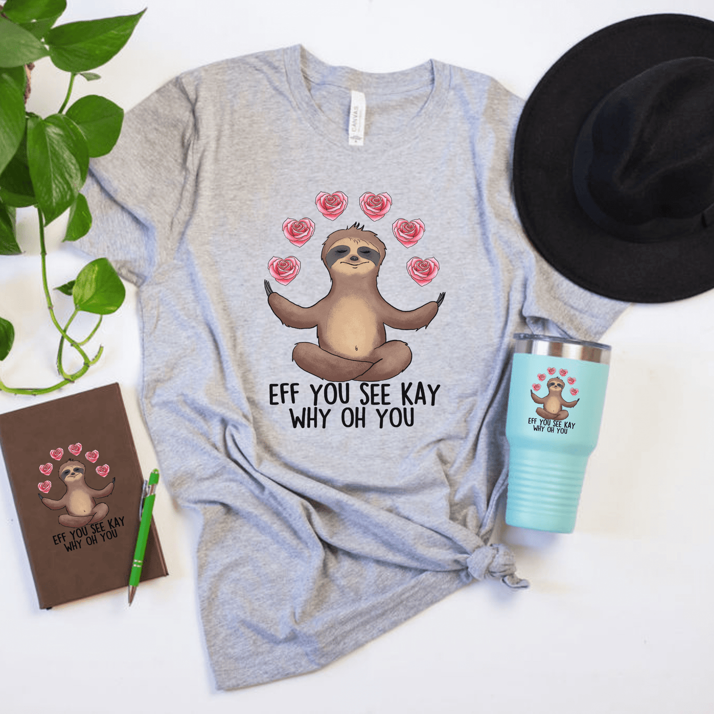 EFF YOU SEE KAY Valentine Sloth T-Shirt