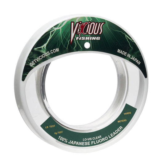 Vicious 100% Japanese Fluorocarbon Leader - 50 Lb Test