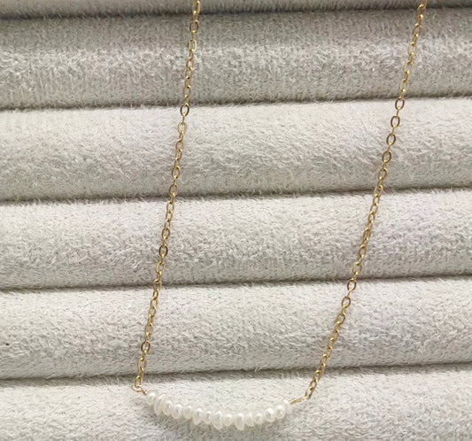 ELIZA JANE- 18k Gold Plated and Pearl Necklace