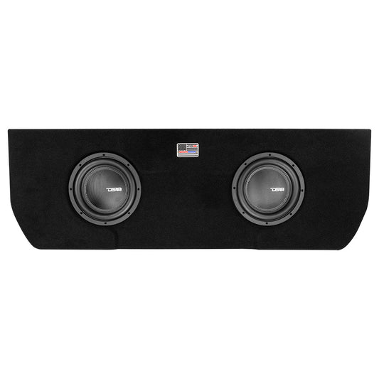 Dual 10" Loaded Subwoofer Enclosure for Tundra 2022 and Up Double Cab and Crew Max With subwoofers and Amplifier (2 X IXS10.4D AND S-3500.1SL Included)