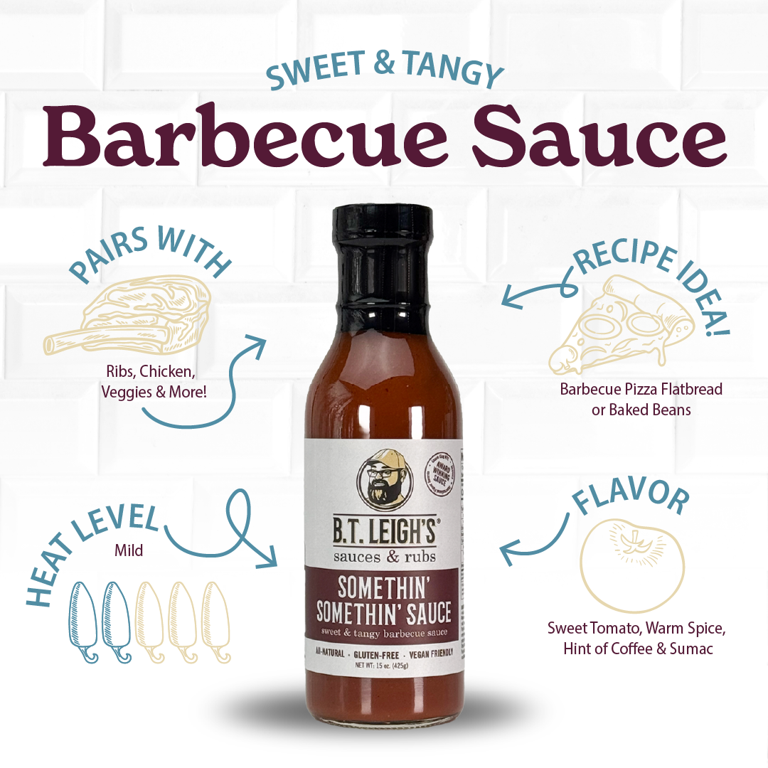 Somethin' Somethin' Sauce - Sweet & Tangy Barbecue Sauce - 15 oz Bottle