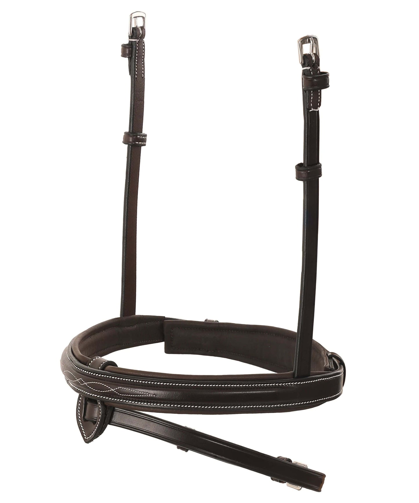 ExionPro Designer Stitched Mono Crown Piece Snaffle Bridle With Rubber Reins