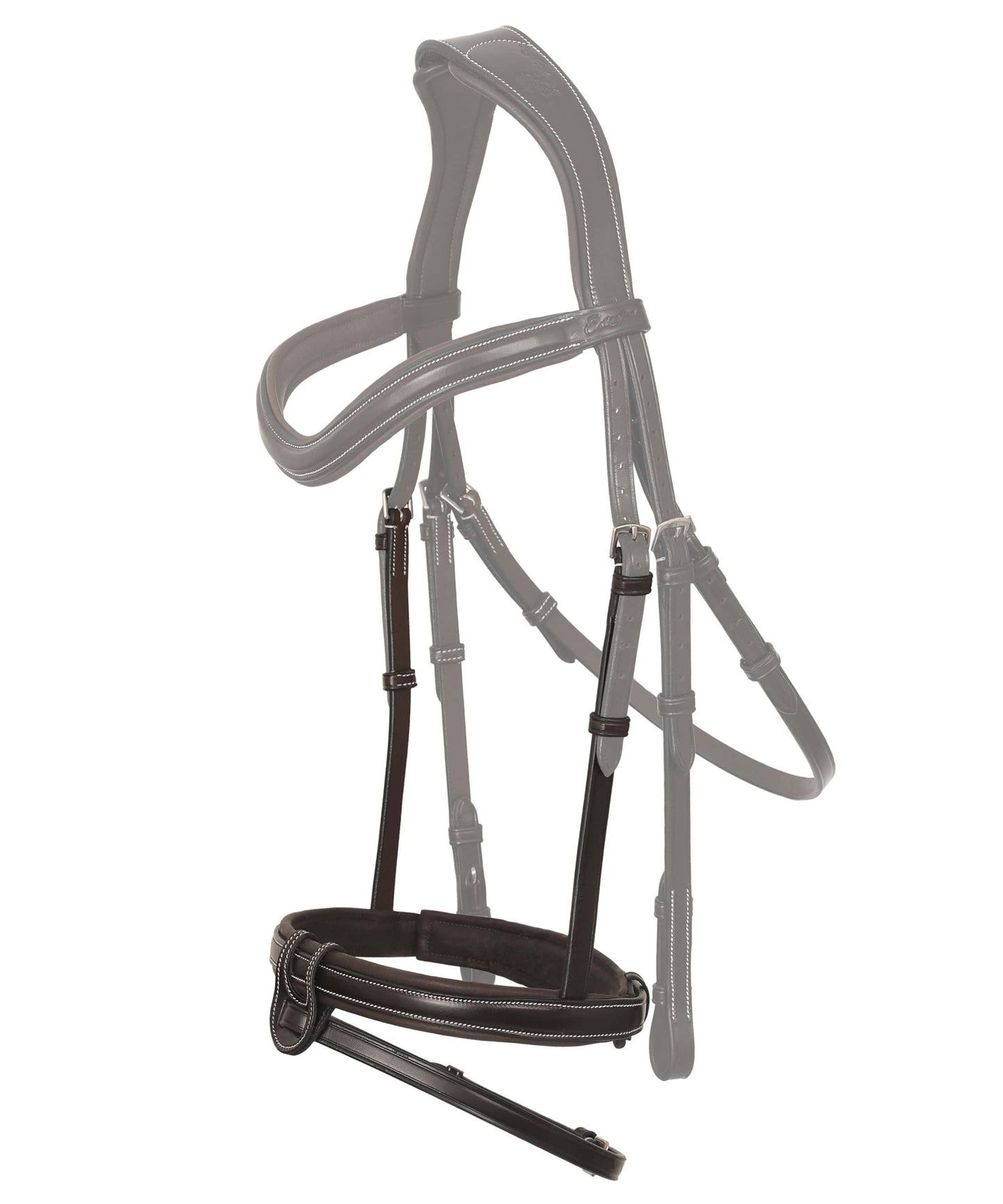 Replacement Noseband of ExionPro Fully Padded Snaffle Bridle with U Shaped Detachable Flash