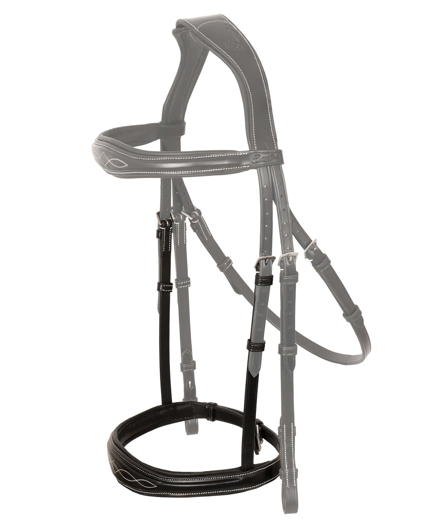 Replacement Noseband of ExionPro Fancy Stitched Raised Anatomical Bridle without Flash