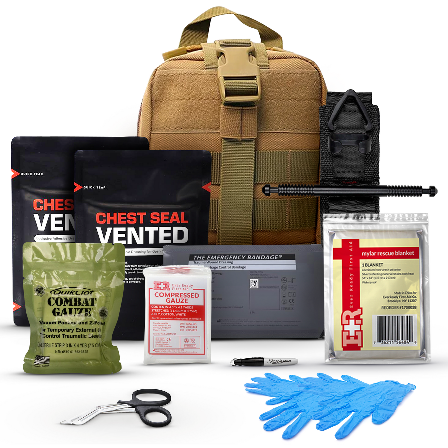 Premium Trauma IFAK Compact Kit with CAT Tourniquet & Chest Seals