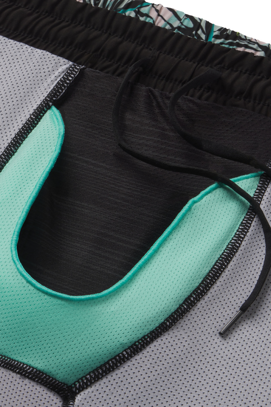 The Easy Breezy | Blue Tropical Ball Hammock® 9 Inch Athletic Shorts