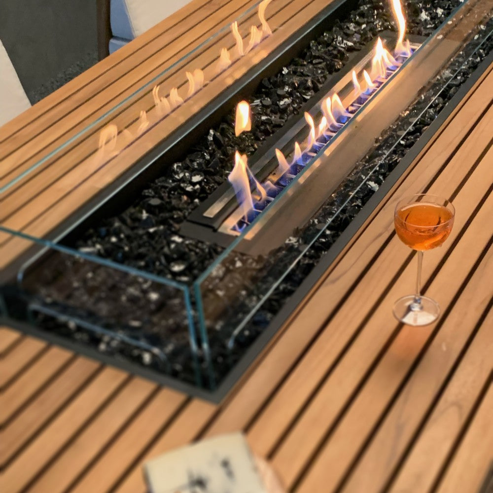 EcoSmart Fire Gin 90 Bar Height Rectangular Fire Pit Table
