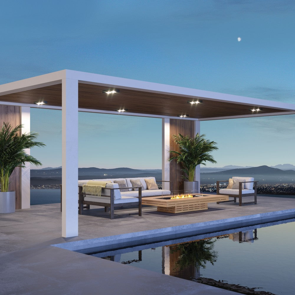 EcoSmart Fire Gin 90 Low Rectangular Fire Pit Table