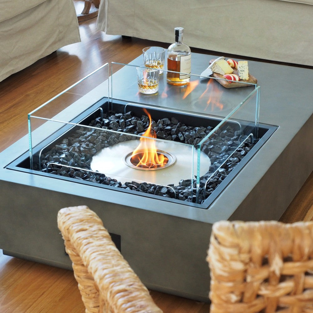 EcoSmart Fire Manhattan 50 Compact Rectangular Fire Pit Table