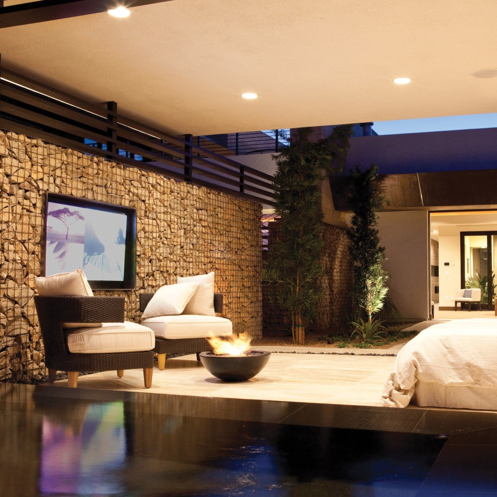 EcoSmart Fire Mix Round Concrete Ethanol Fire Bowl