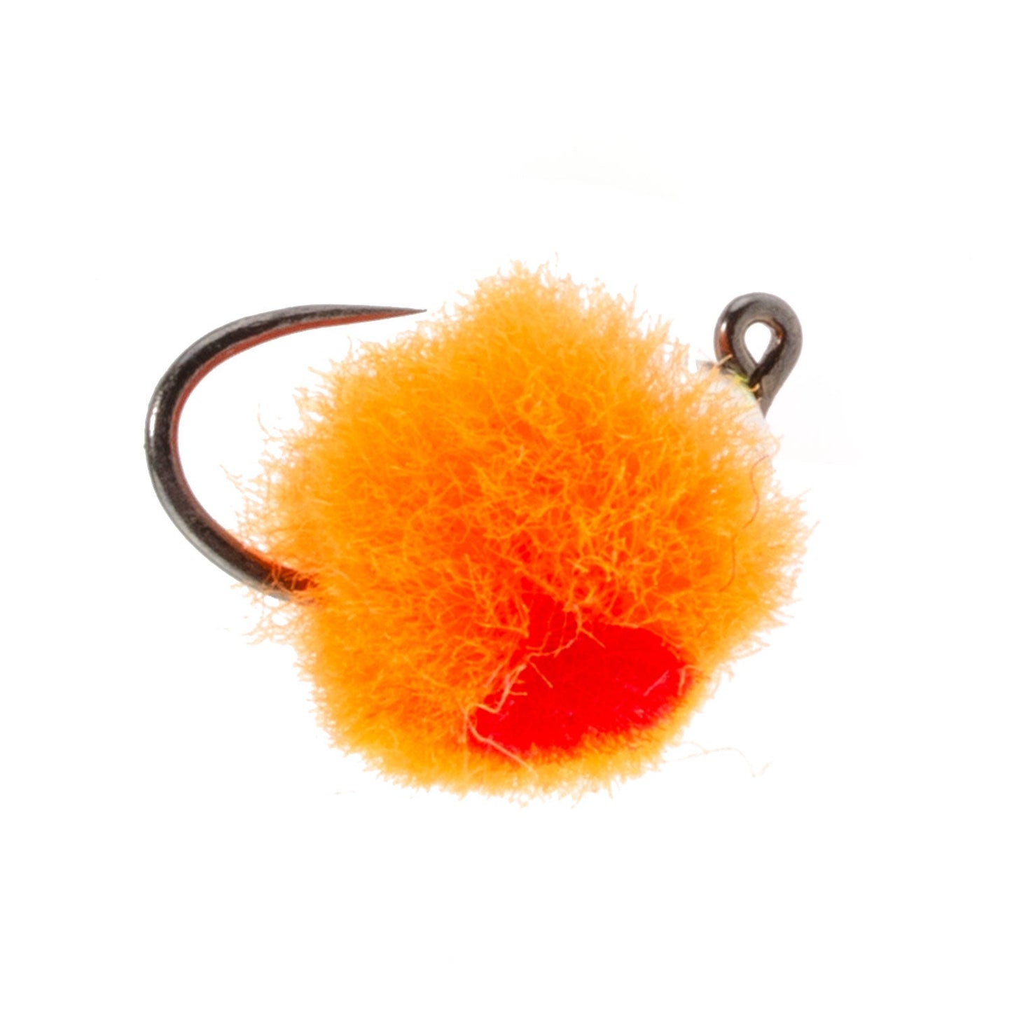 3 Pack Tungsten Bead Tactical Euro Hot Orange Jig Egg Barbless Czech Nymph Fly - Size 14