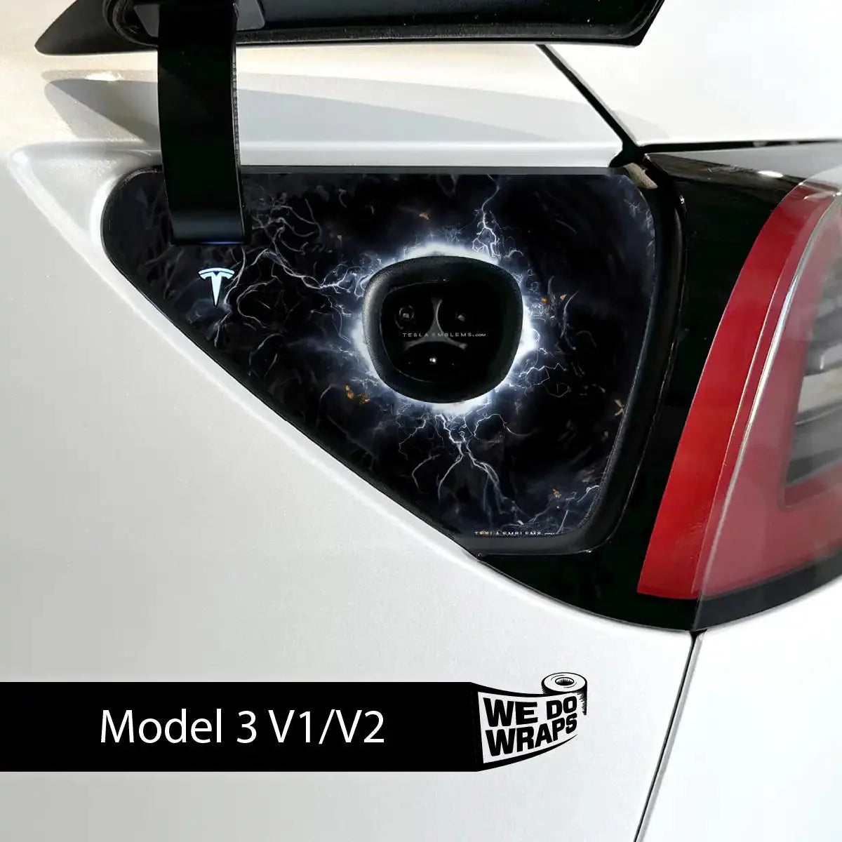 Electric Wormhole Tesla Charge Port Wrap | Model 3