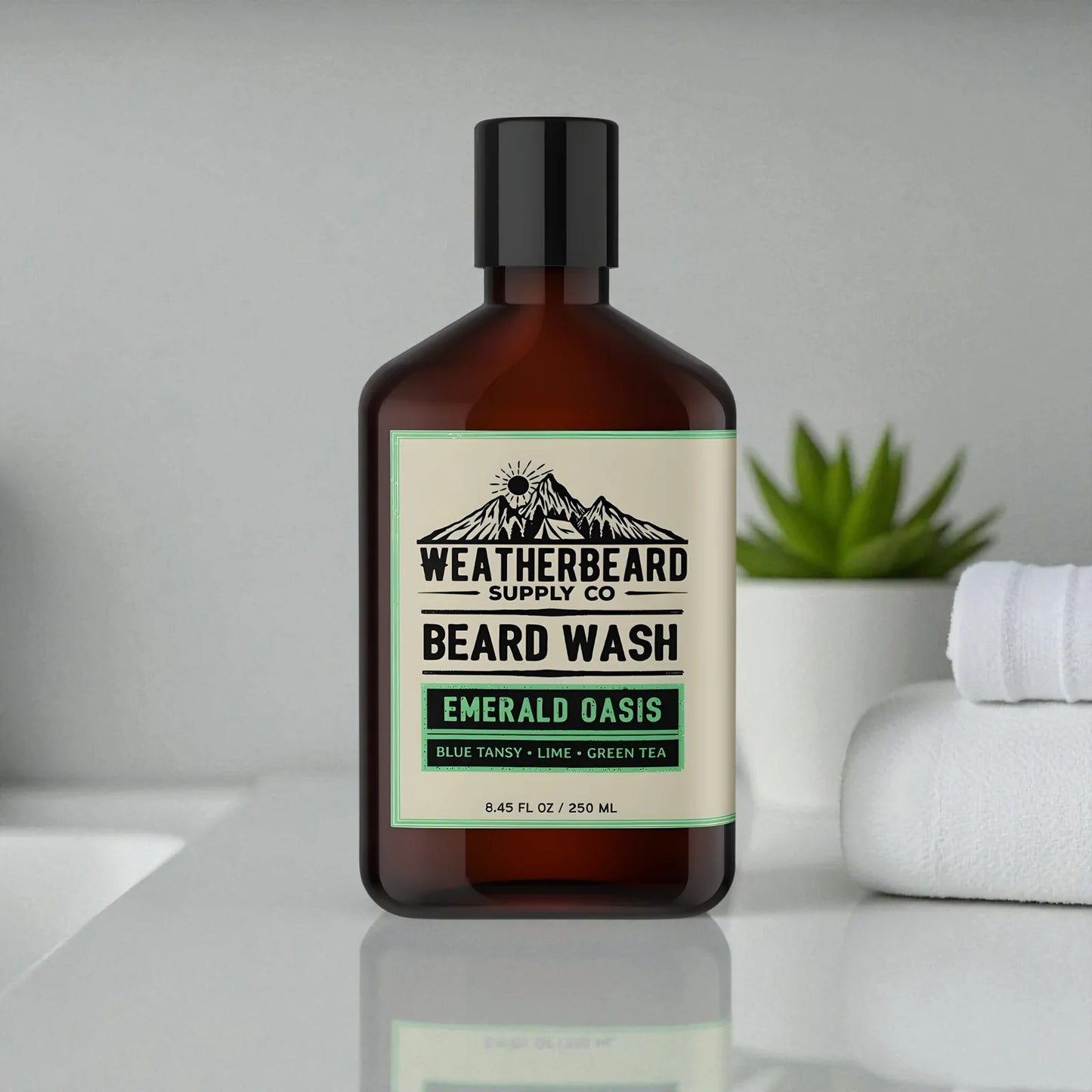 Emerald Oasis Beard Wash - Blue Tansy, Lime, Green Tea