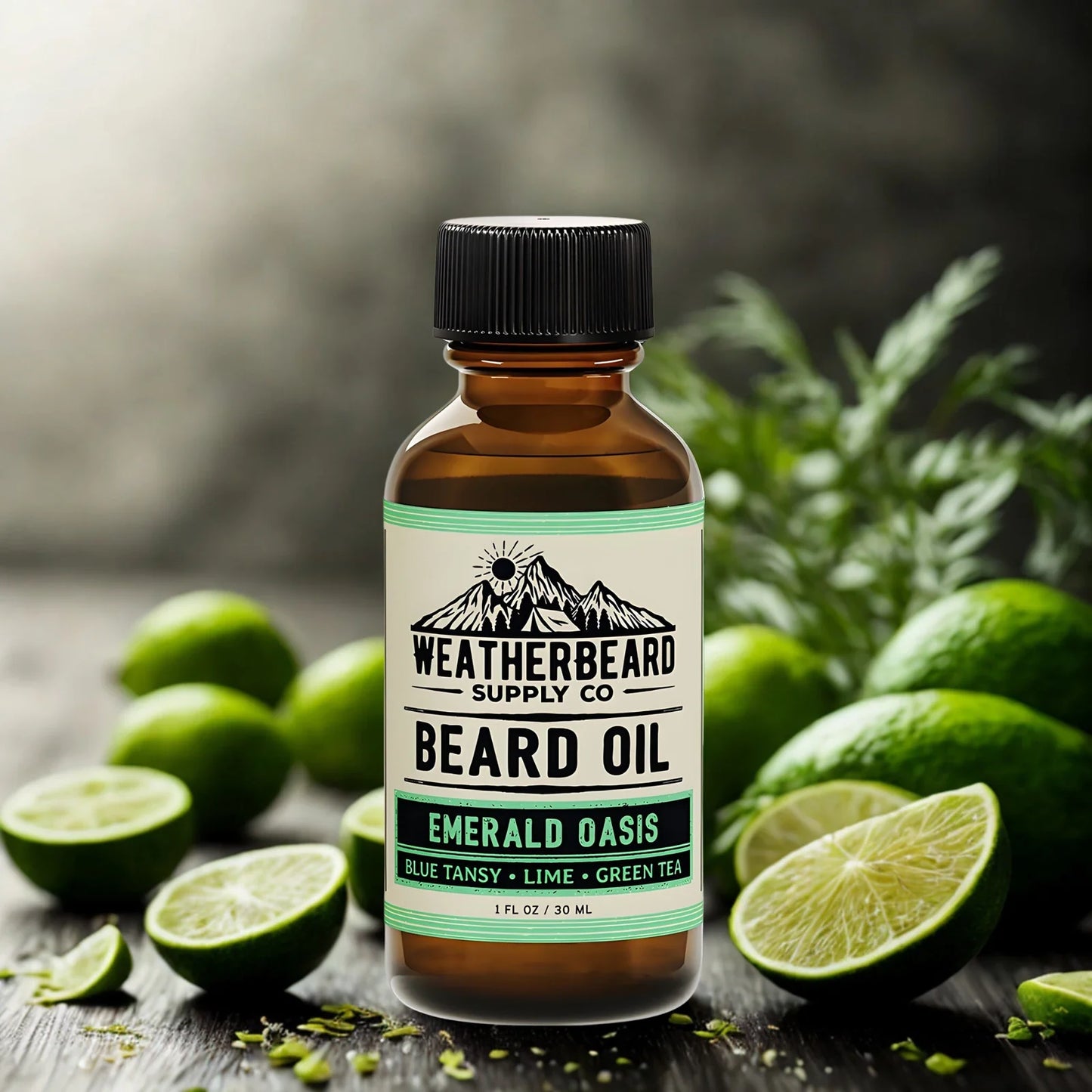 Emerald Oasis Beard Oil - Blue Tansy, Lime, Green Tea