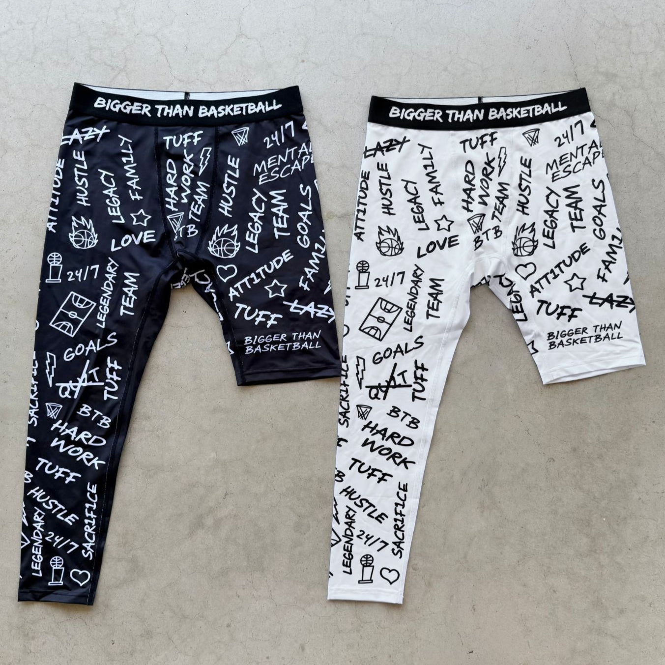 Emotions - Single-Leg Compression Tights - Right - Black