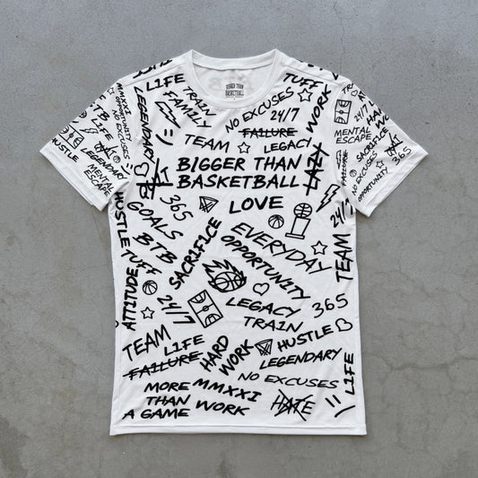 Emotions - Performance Compression T-Shirt - White