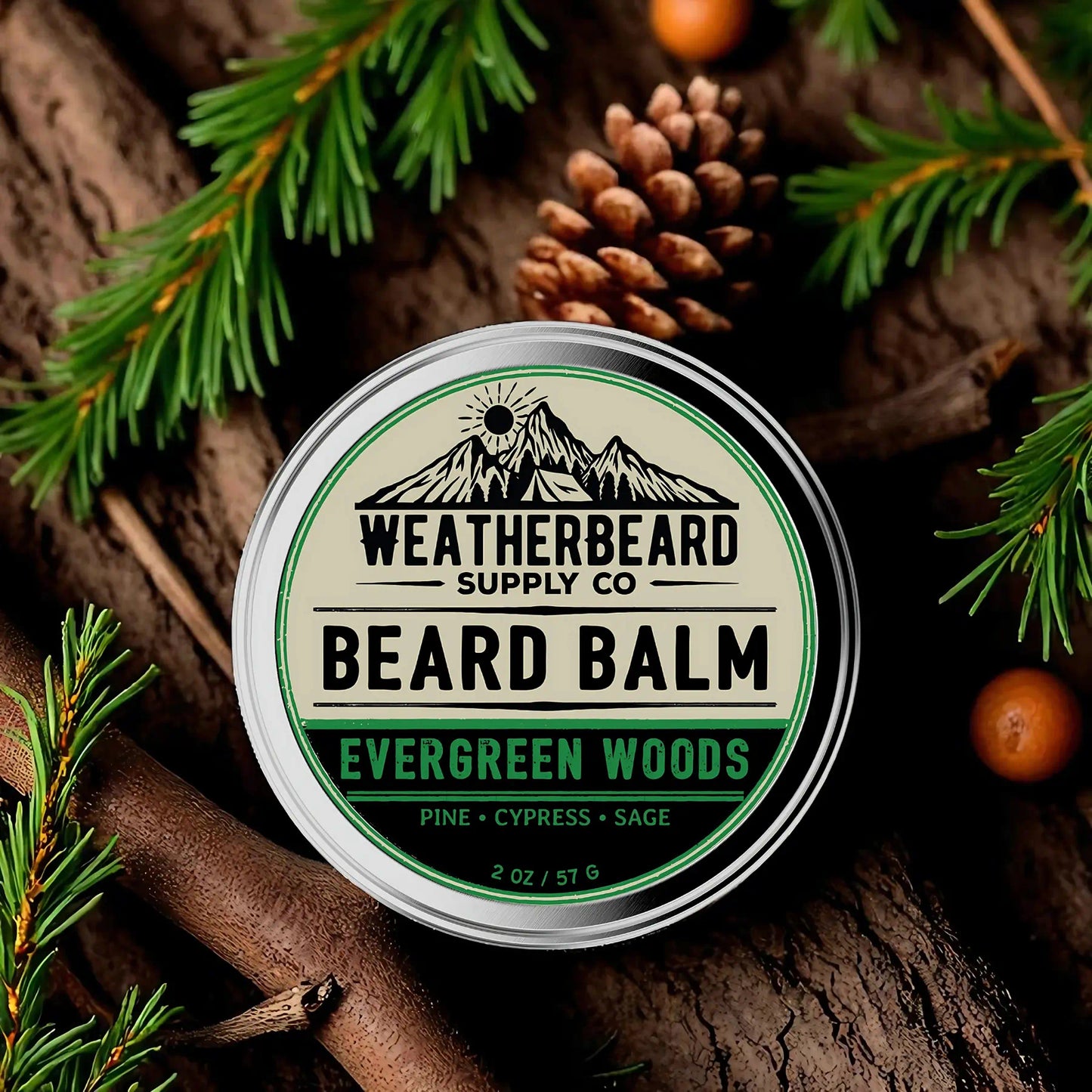 Evergreen Woods Beard Balm - Pine, Cypress, Sage