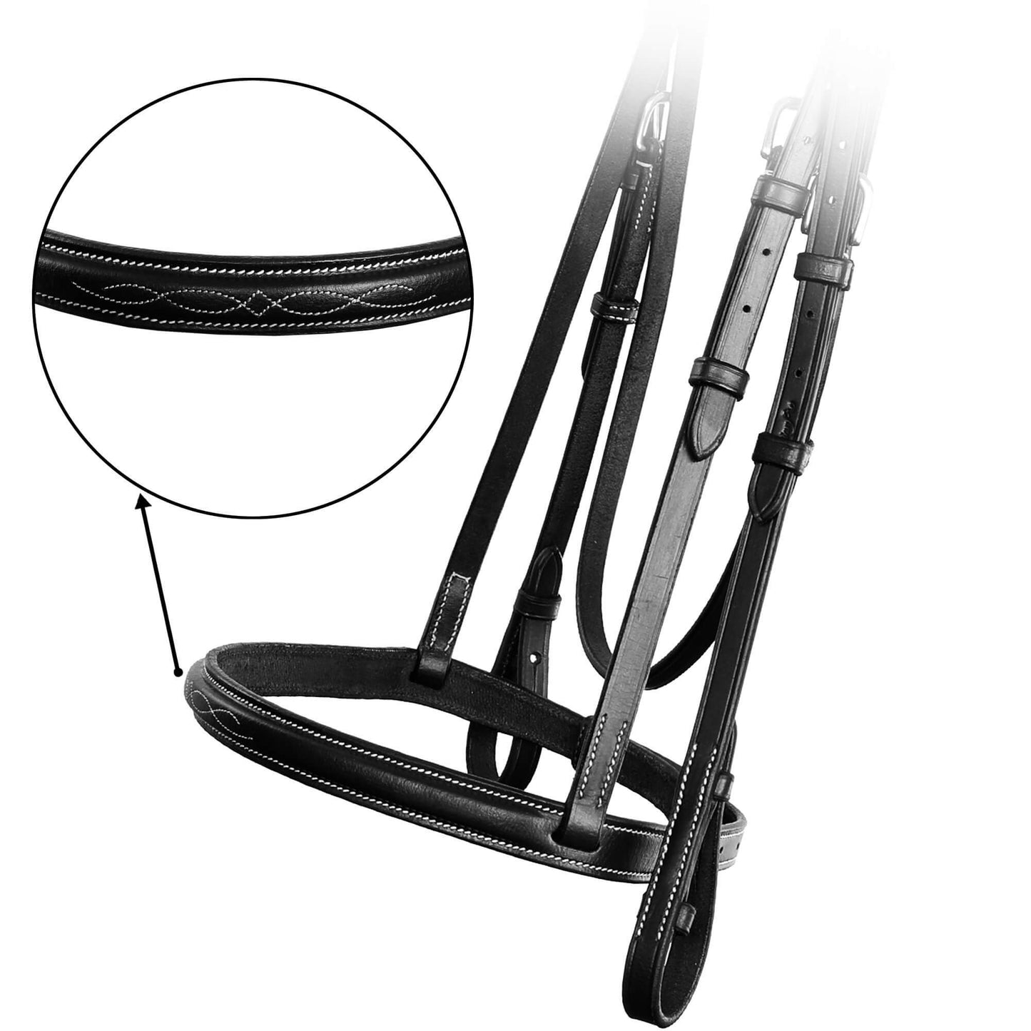ExionPro Traditional Hunter Bridle With Laced Reins