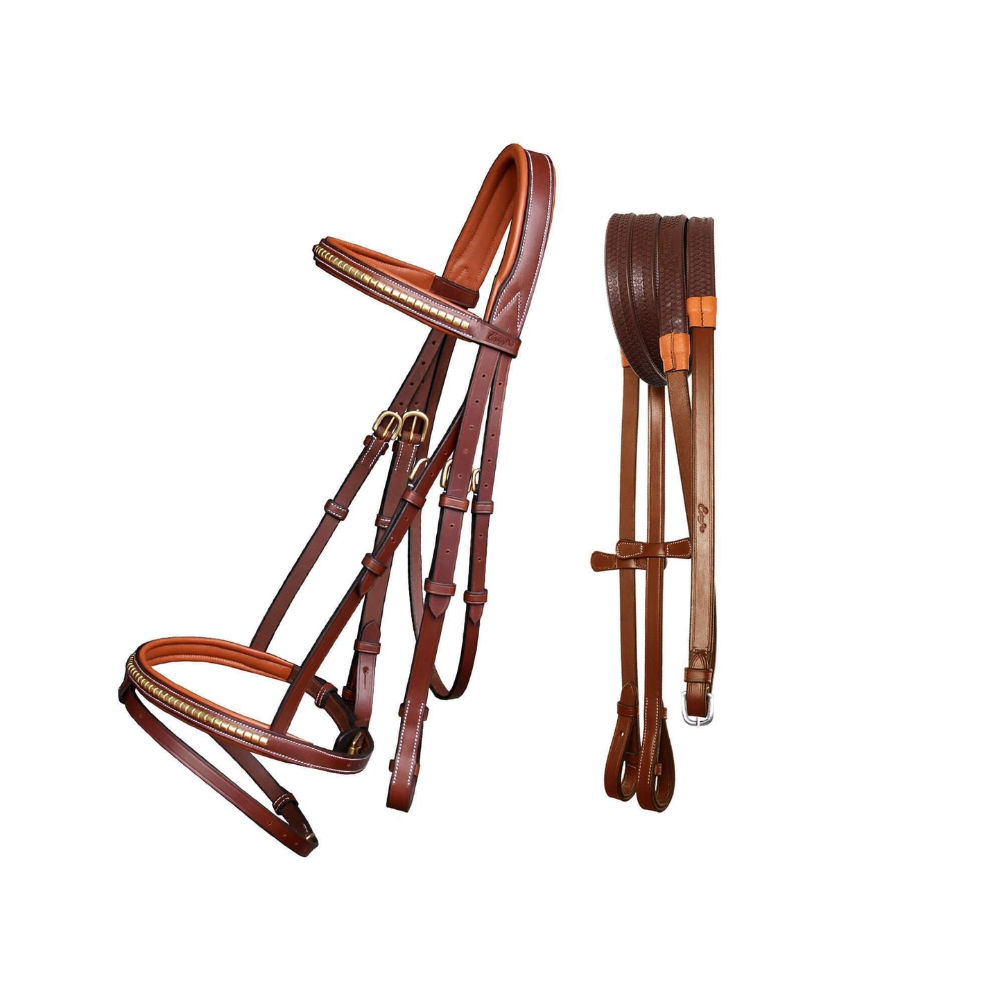 ExionPro SS / Brass Clincher Bridle With Flash and Reins