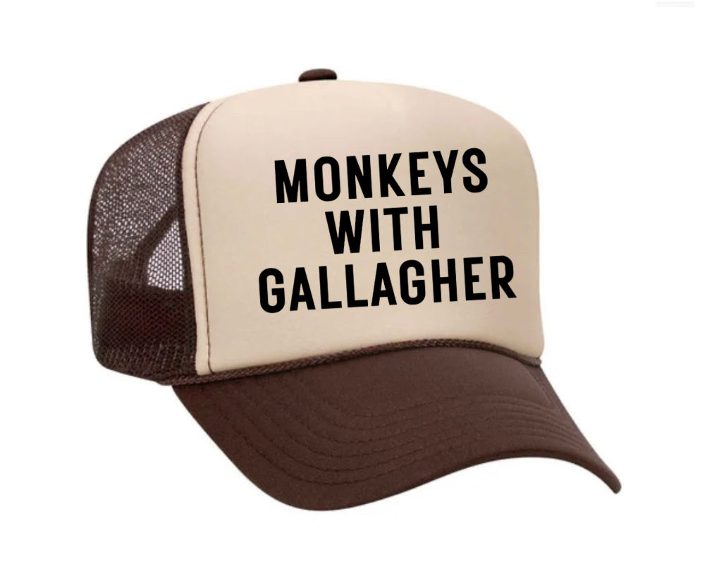 Monkeys With Gallagher Trucker Hat