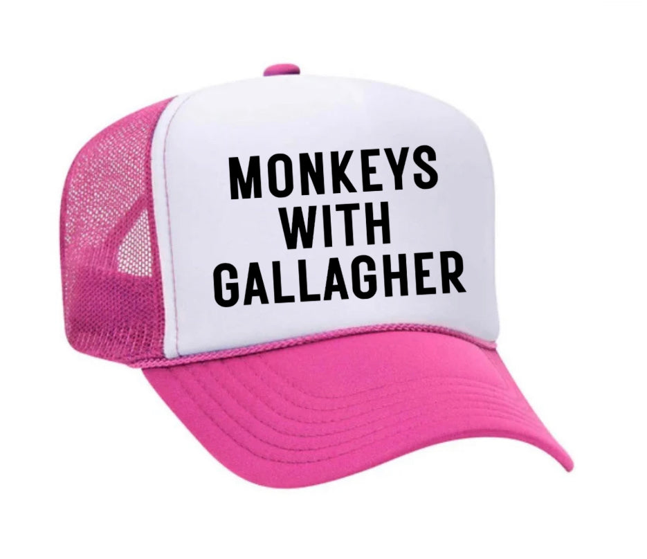 Monkeys With Gallagher Trucker Hat