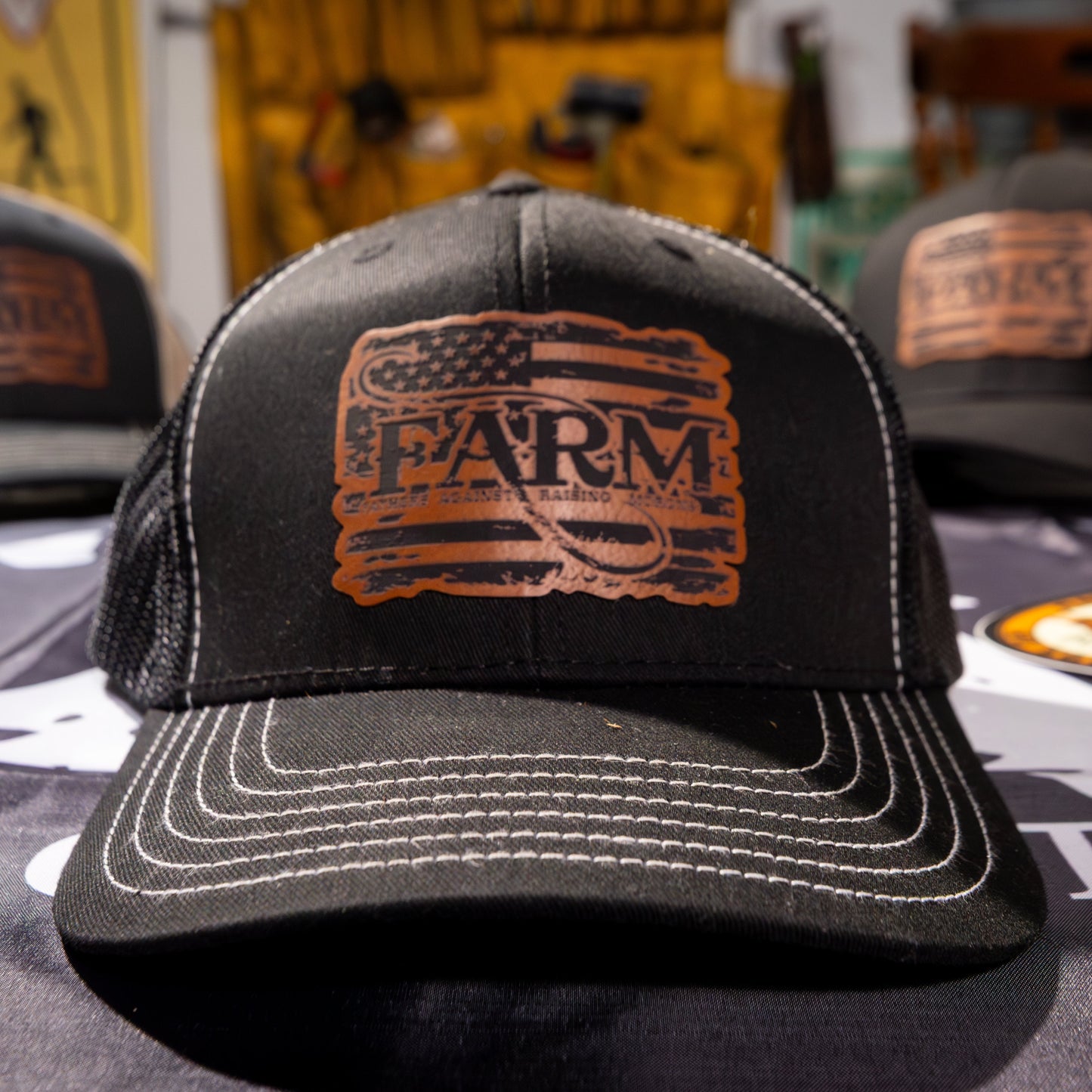 Flag Patch Hat - Black
