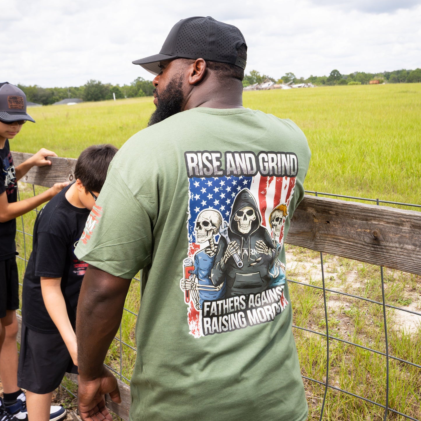 Rise And Grind Tee - Military Green