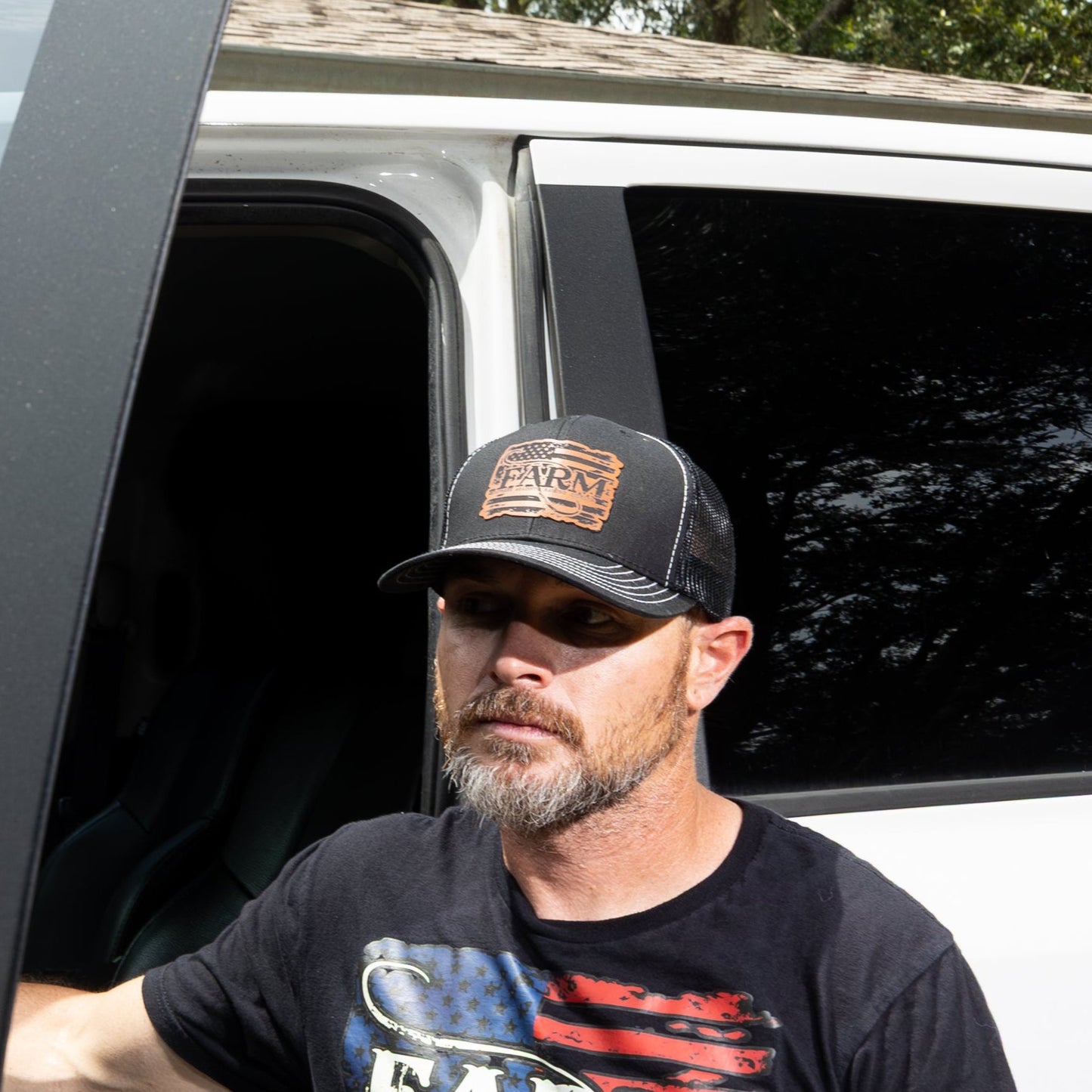 Flag Patch Hat - Black