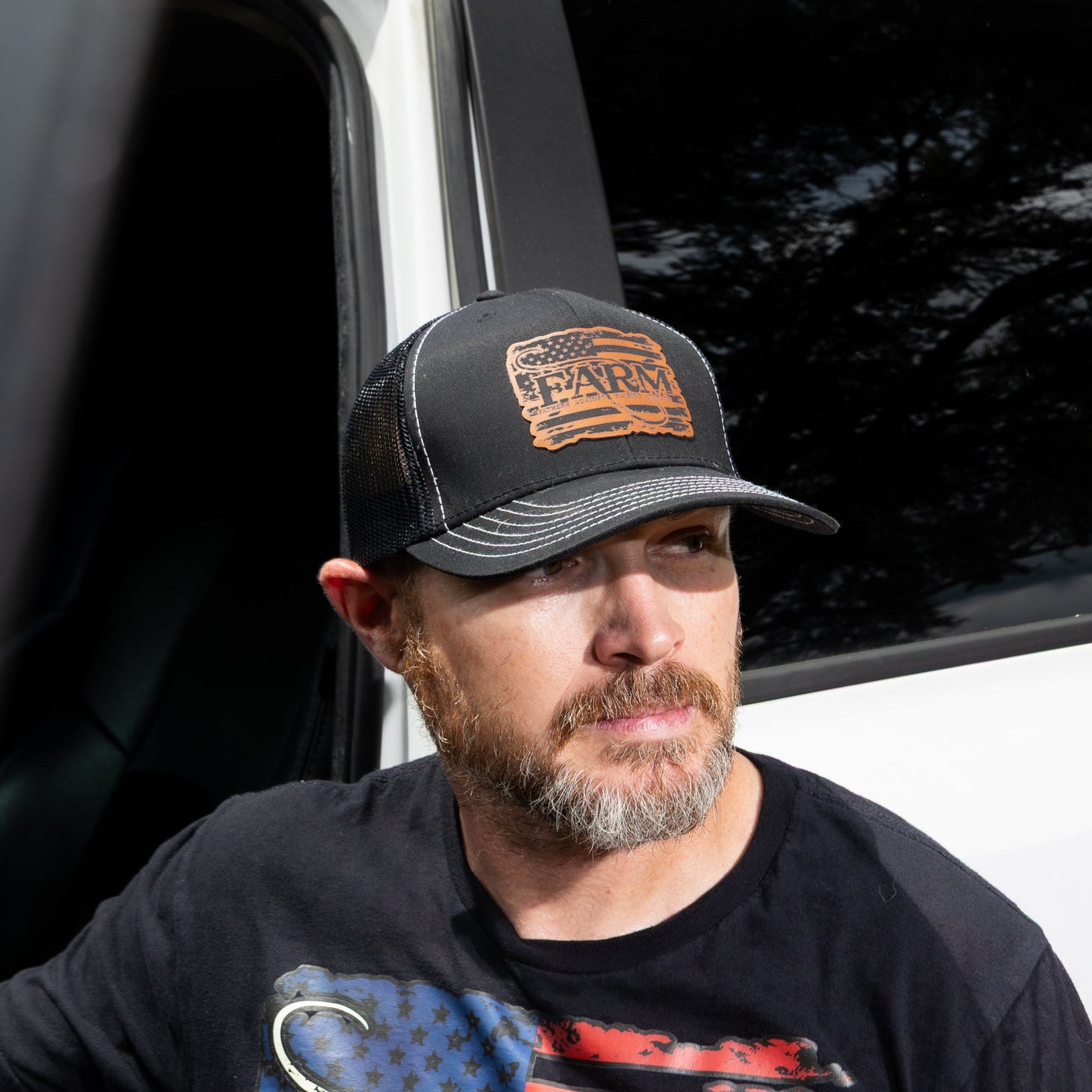 Flag Patch Hat - Black