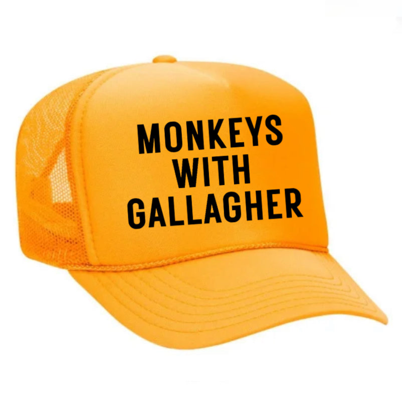 Monkeys With Gallagher Trucker Hat