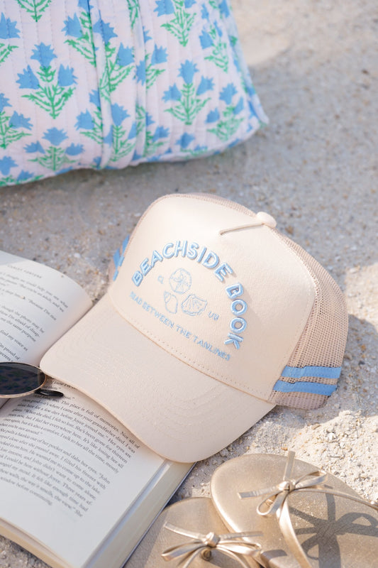 Beachside Book Club - Tan Canvas Trucker Hat