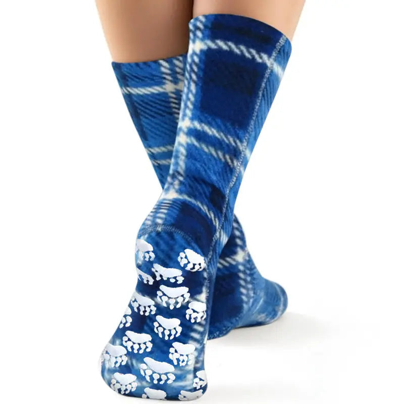 Polar Feet Fleece Socks - Blue Flannel