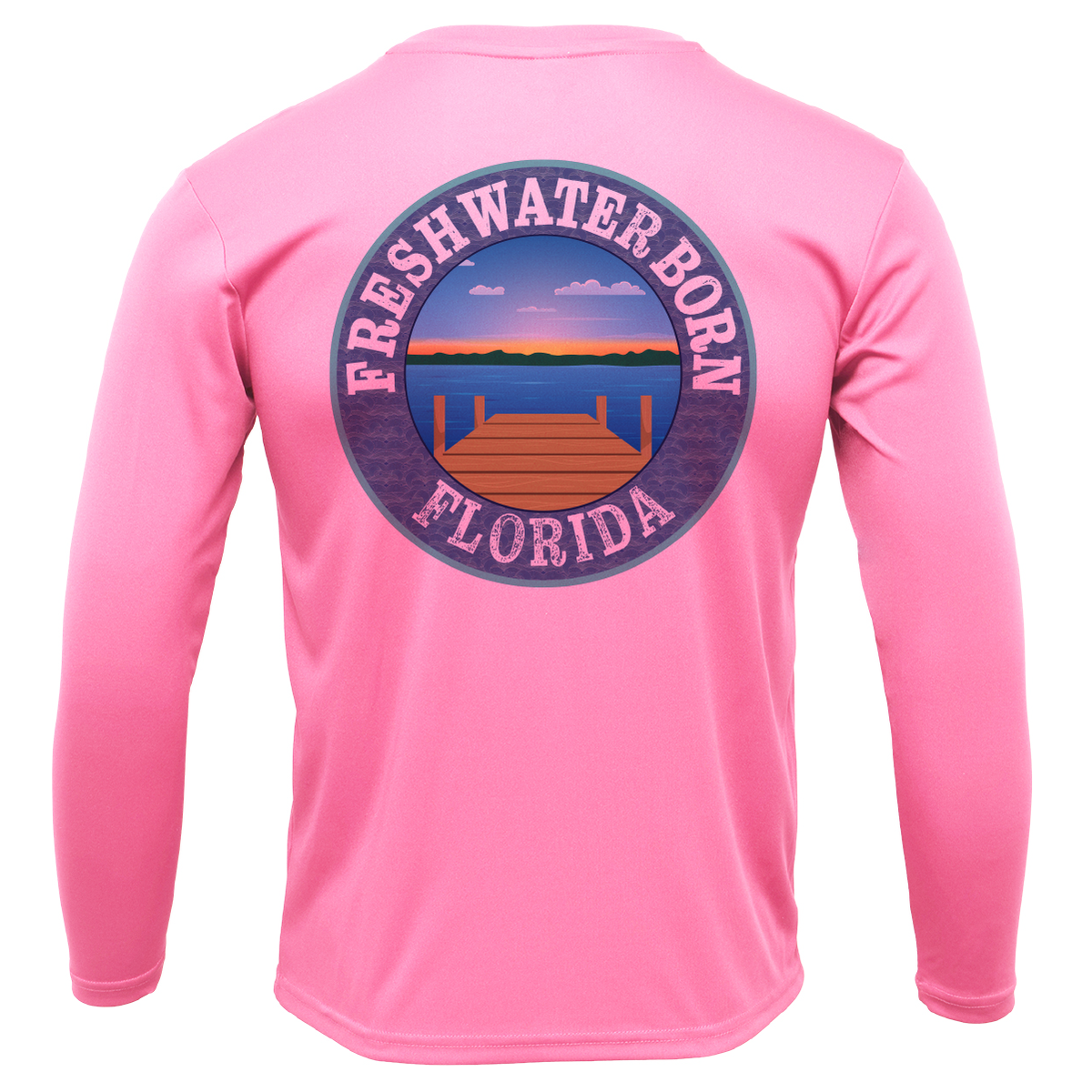 Florida "Life is Better at the Lake" Girl's Long Sleeve UPF 50+ Dry-Fit Shirt